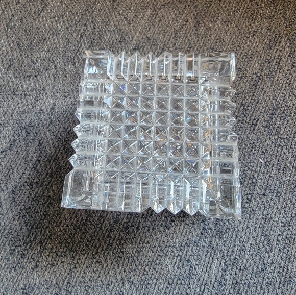 Mikasa Crystal Cube Trinket Box Jewelry Holder Square 3.25" Germany Regency - Picture 4 of 4